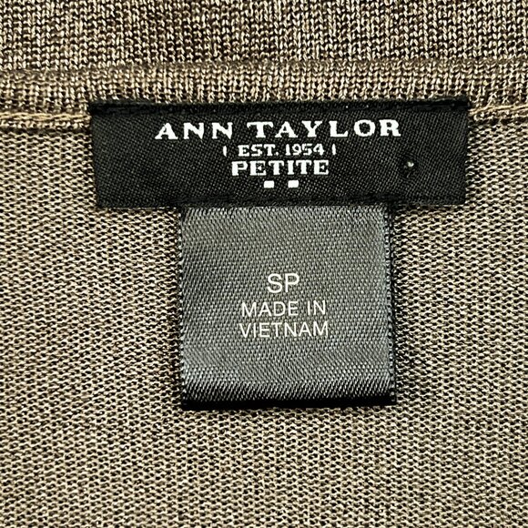 Ann Taylor Metallic Gold Sheen Brown Sheath Midi Dress Size SP - NWOT - Picture 5 of 5